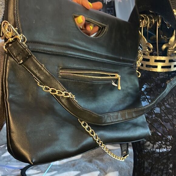 Mms black studded envelope pocketbook/purse handbag - Picture 10 of 12